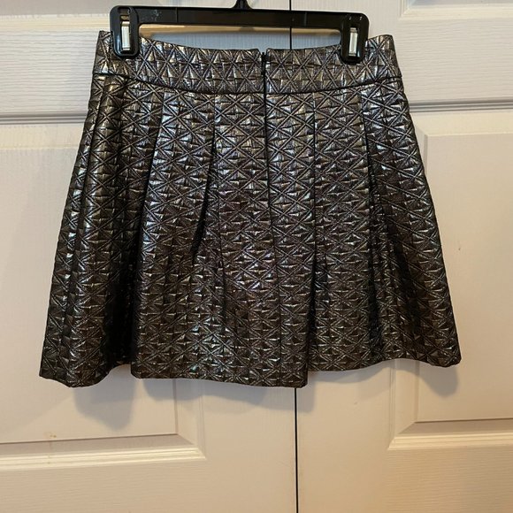 Banana Republic pleated metallic skirt size 2 - Picture 2 of 2